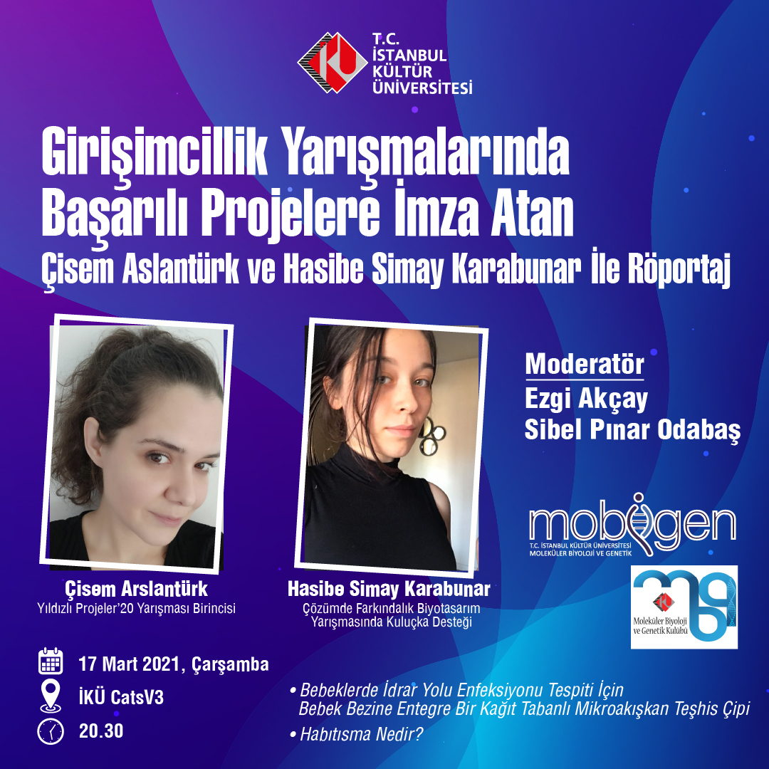 Girişimcillik Yarışmalarında Başarılı Projelere İmza Atan Çisem Aslantürk ve Hasibe Simay Karabunar ile Röportaj