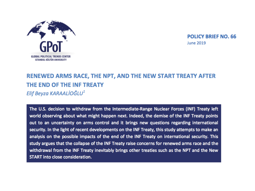 Renewed Arms Race, The Npt, And The New Start Treaty After The End Of The Inf Treatry