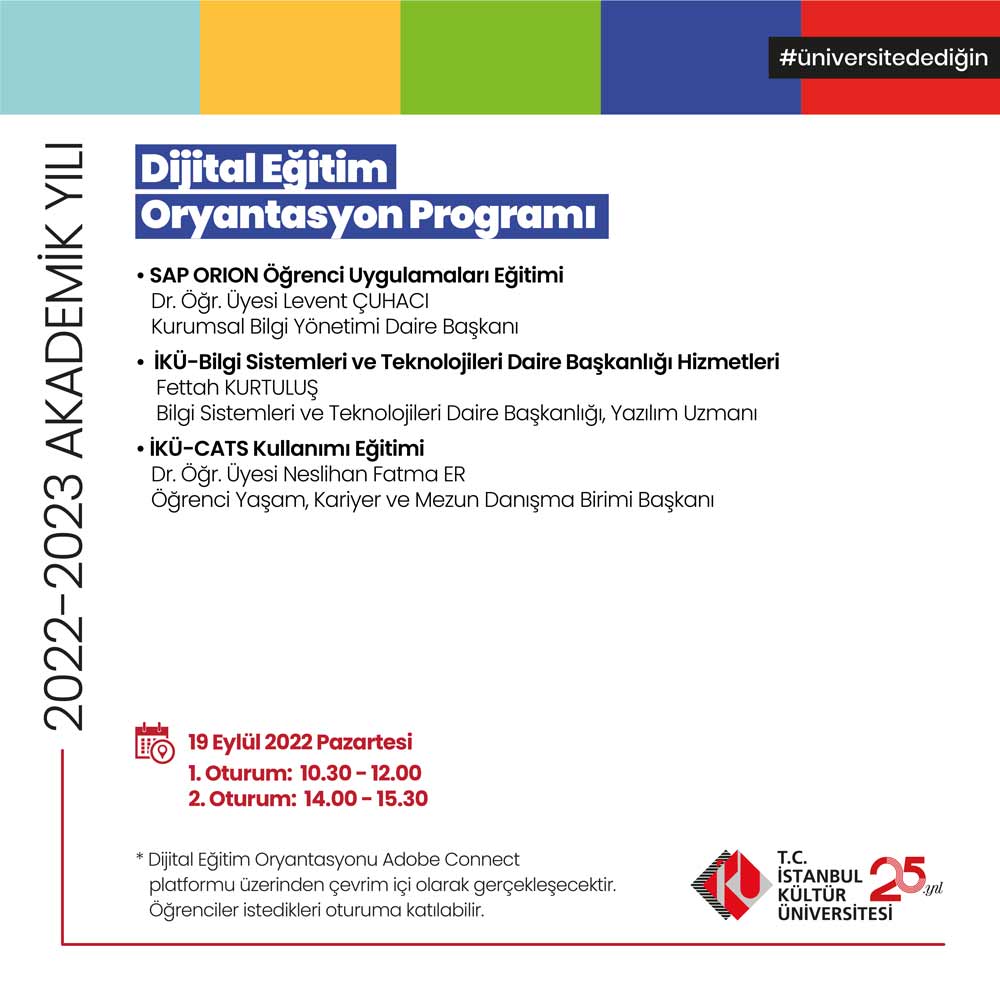 İstanbul Kültür Üniversitesi Dijital Eğitim Oryantasyon Programı