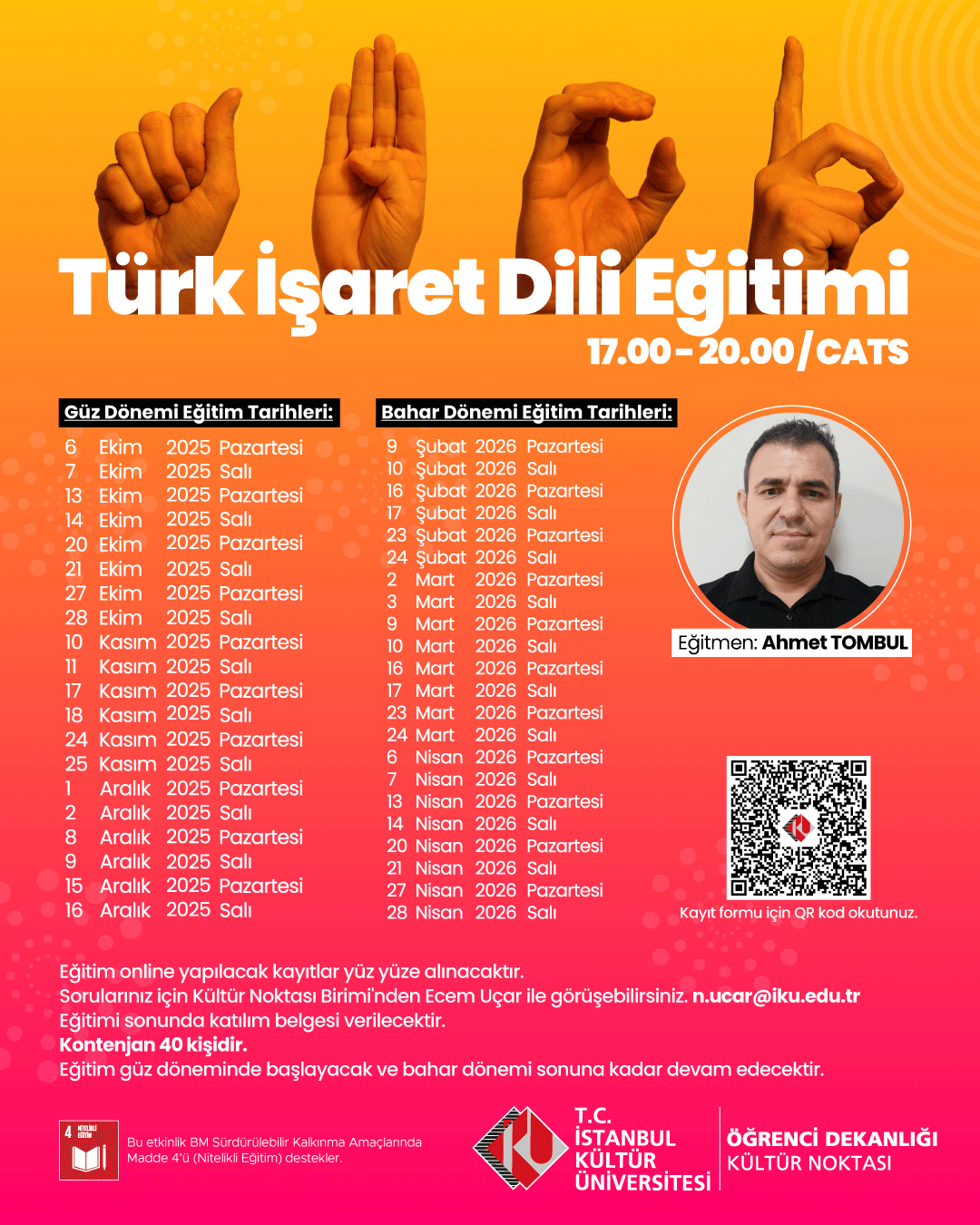 \"Türk İşaret Dili Eğitimi\"