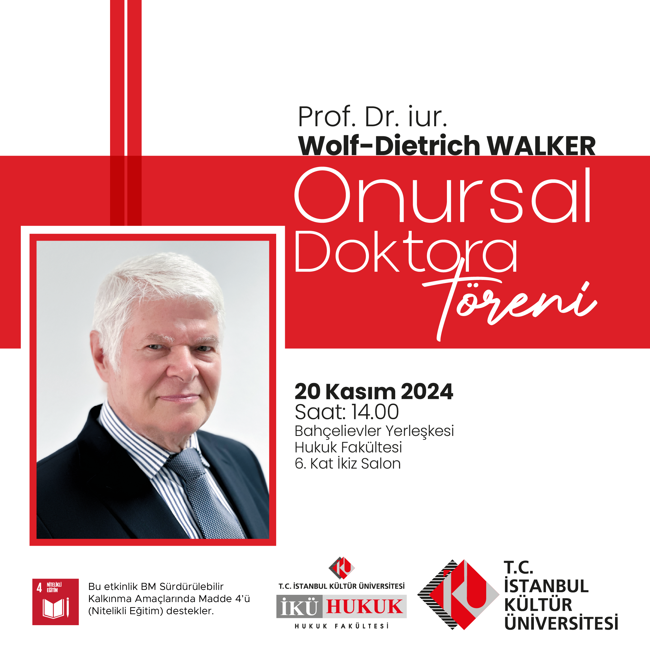 Prof. Dr. iur Wolf-Dietrich Walker Onursal Doktora Töreni