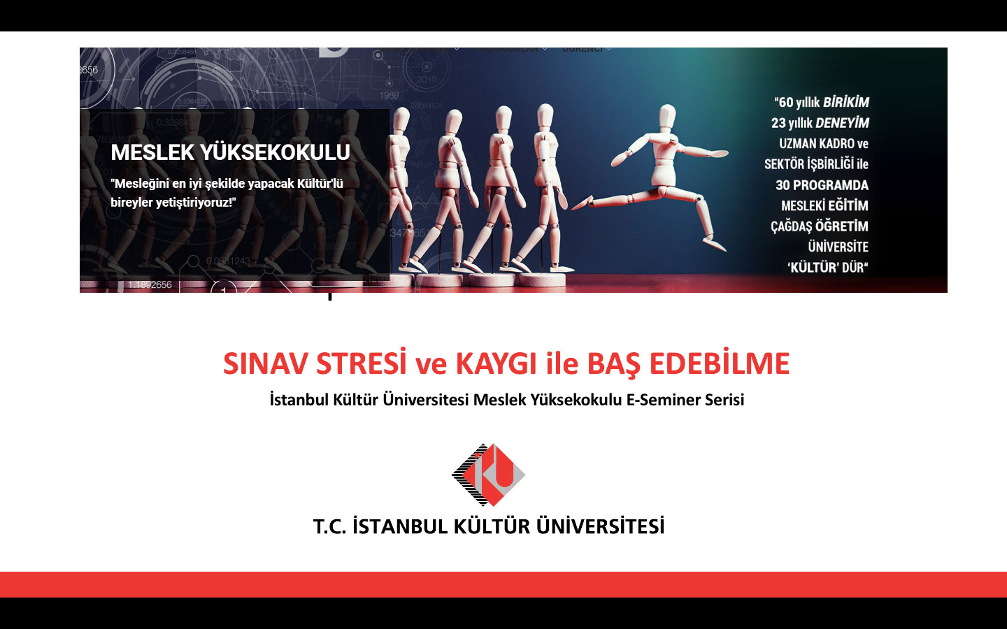 “Sınav Stresi ve Kaygı ile Baş Edebilme” E-Seminer Serisi 5-6