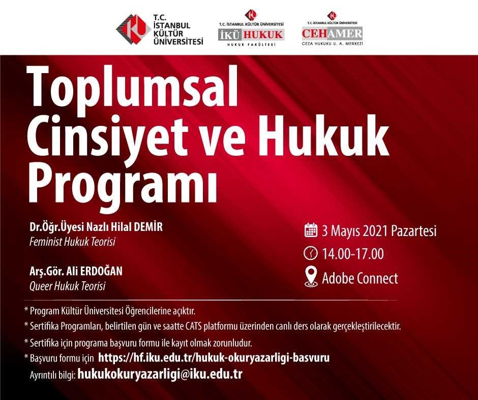 \"Toplumsal Cinsiyet ve Hukuk Sertifika Programı\"