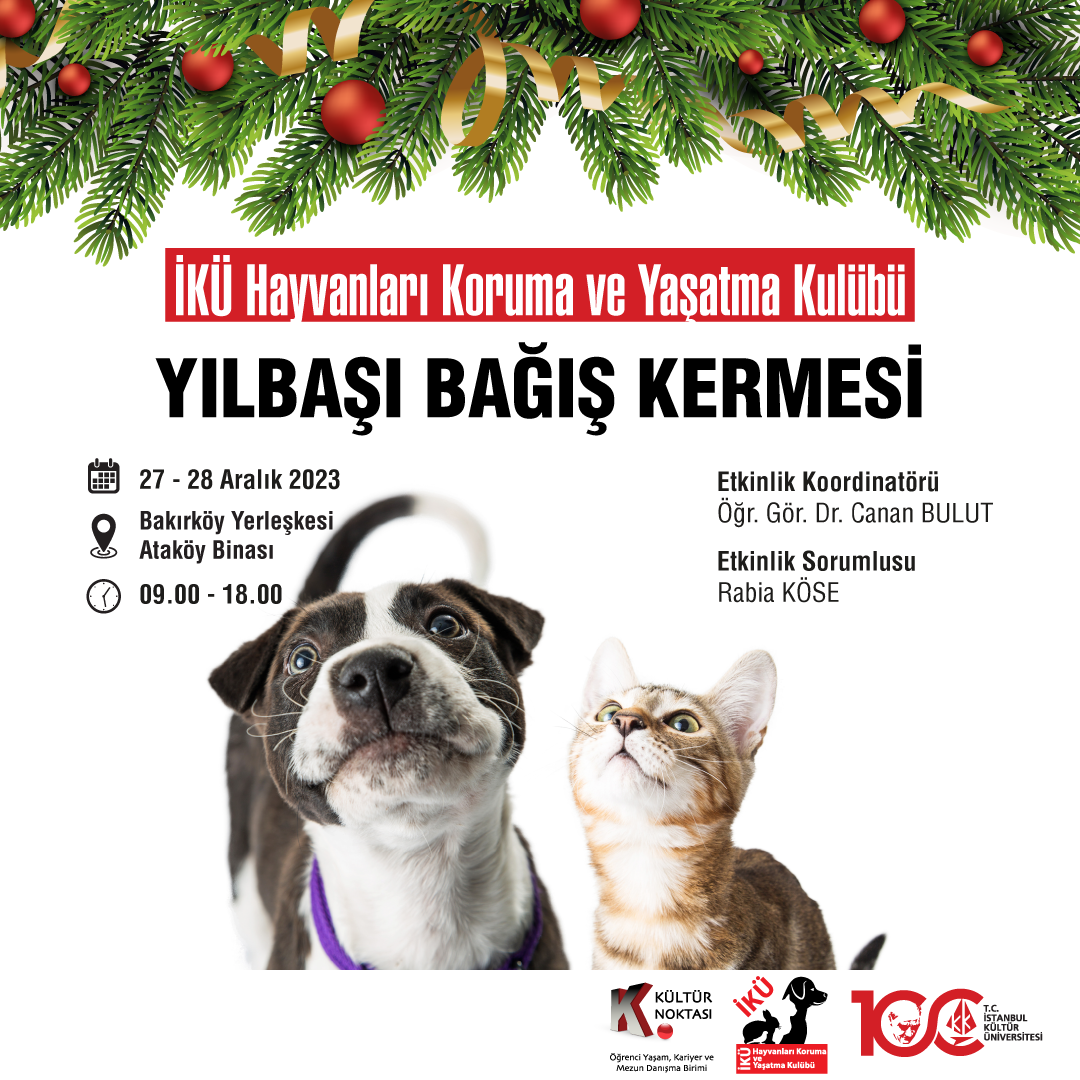 İKÜ Hayvanları Koruma ve Yaşatma Kulübü Yılbaşı Bağış Kermesi