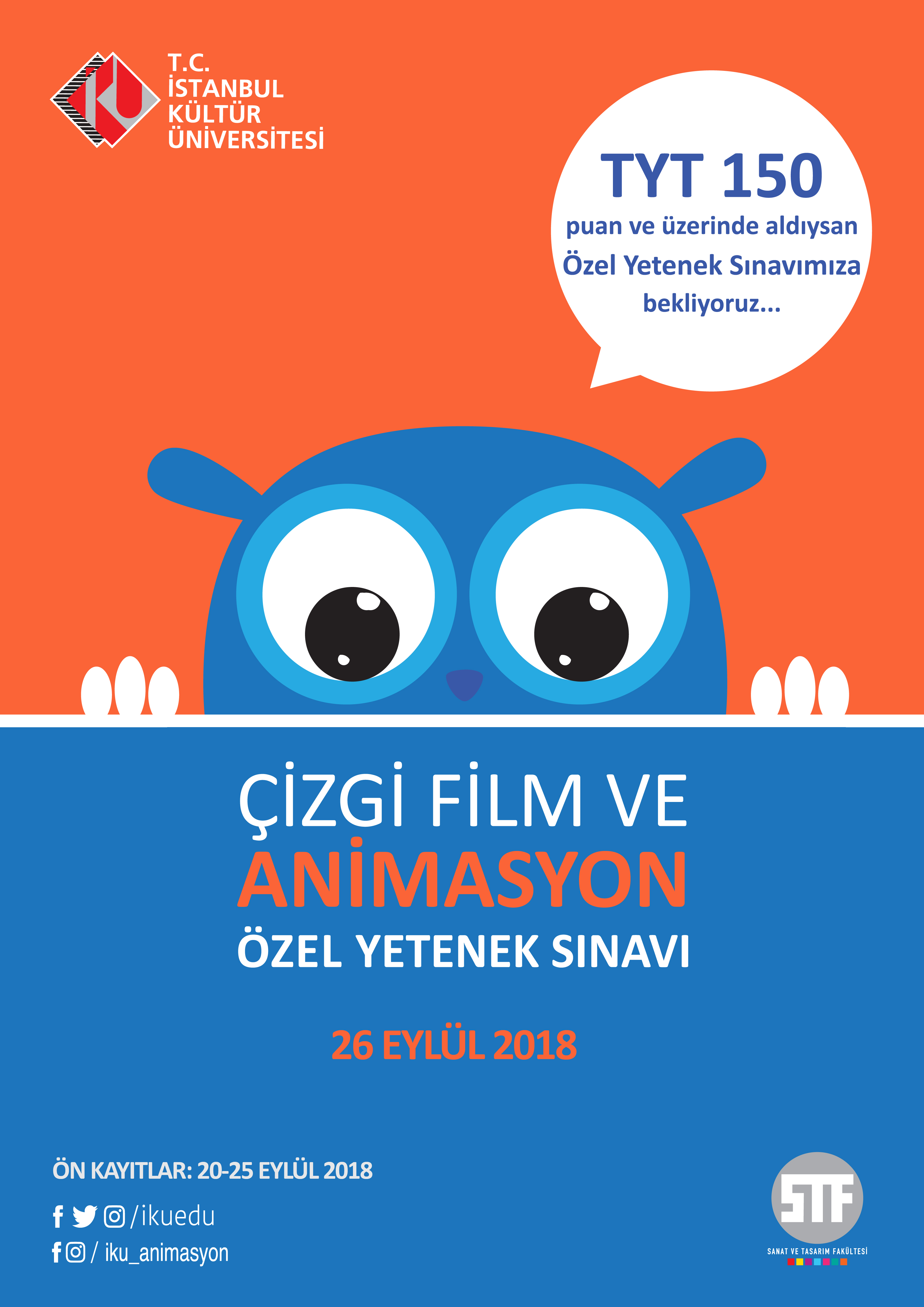 İstanbul Kültür Üniversitesi Çizgi Film ve Animasyon Özel Yetenek Sınavı