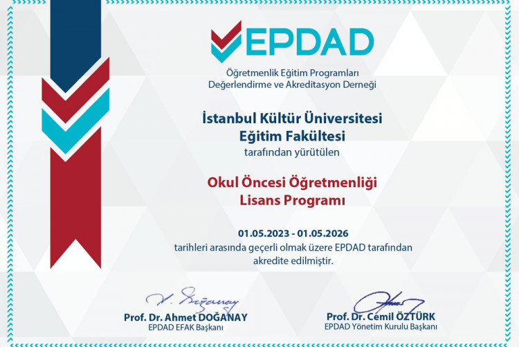 İKÜ Eğitim Fakültesi Programlarına EBDAD Akreditasyonu 