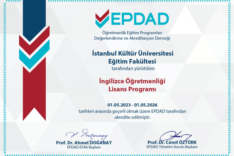 İKÜ Eğitim Fakültesi Programlarına EBDAD Akreditasyonu 