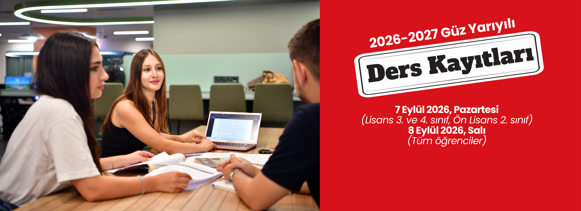 2026-2027 Güz Yarıyılı Ders Kayıt Duyurusu
